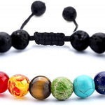 Pulsera de Roca de Lava 7 Chakras ✨