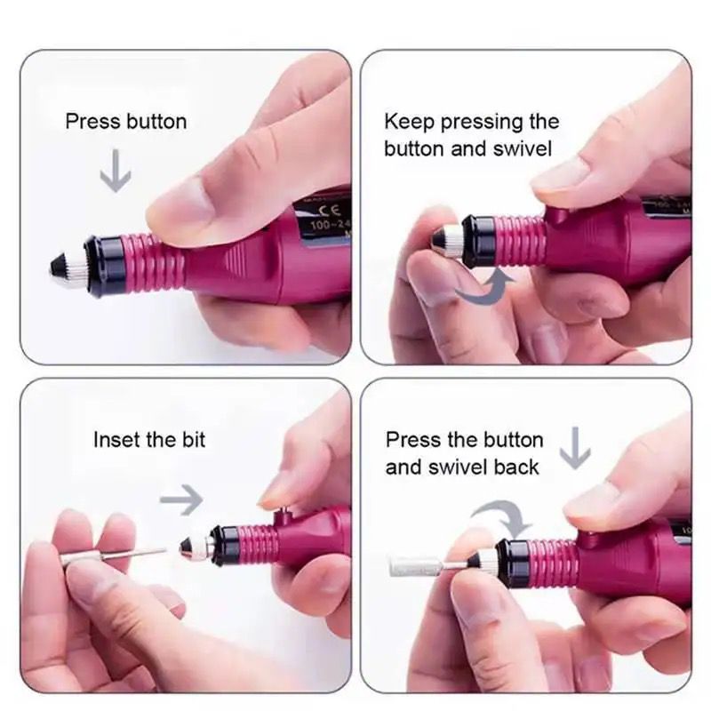 Kit Pulidor De Uñas Eléctrico Removedor