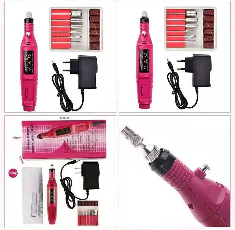 Kit Pulidor De Uñas Eléctrico Removedor