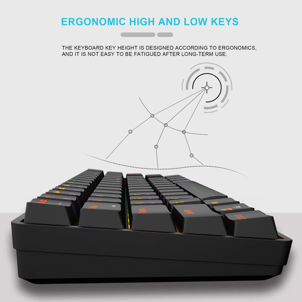 Teclado Semi Mecanico Tecla Cambiable Rg