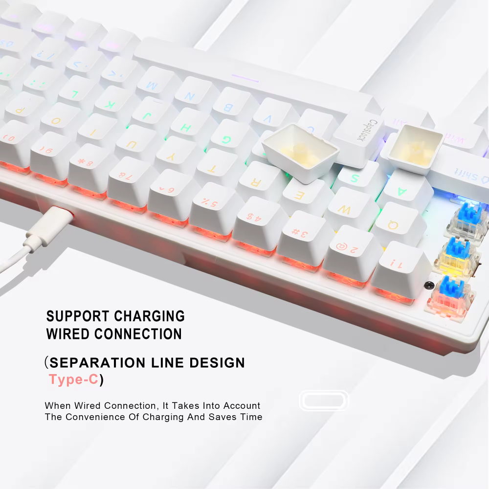 Teclado Semi Mecanico Tecla Cambiable Rg