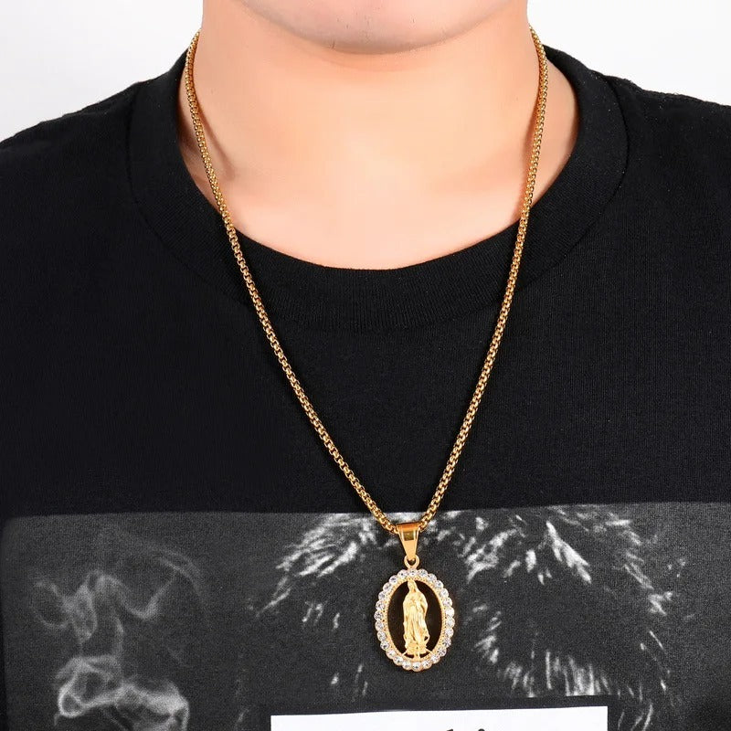 Collar Virgen Maria + CAJA REGALO 🙏